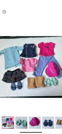 AMERICAN GIRL BRAND 18” doll clothes and shoes lot #1 outfits