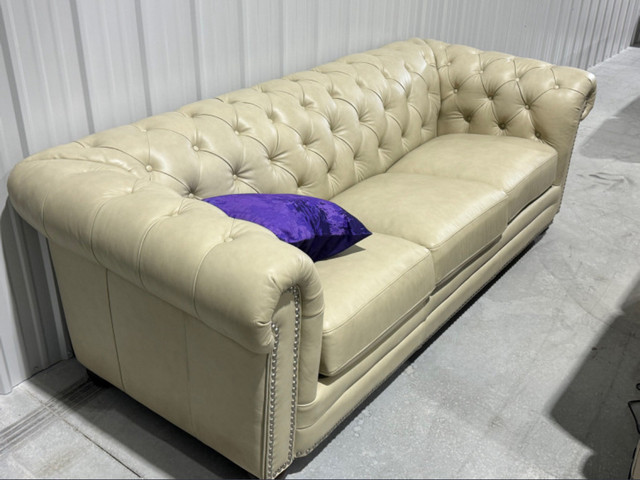 New! Tufted Cream Presidential Sofa in Couches & Futons in Winnipeg