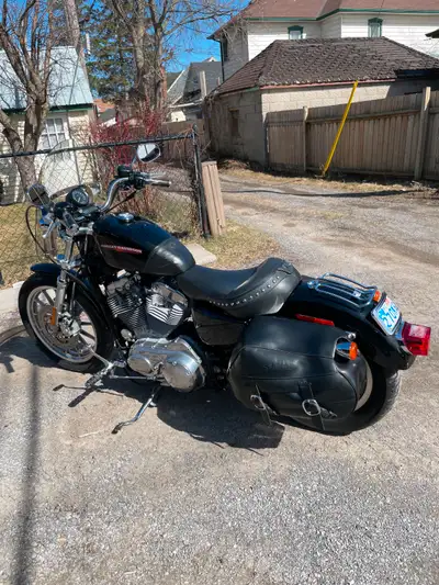 Sportster 883 low model. Corbin seat and Vance and Hines pipes (still have originals). Forward foot...