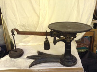 Antique Gurney & Ware Hamilton cast iron brass scale