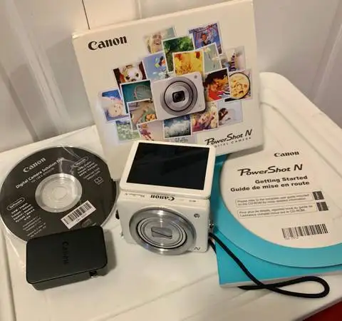 Rare Canon PowerShot N Compact Digital Camera White Boxed in Cameras & Camcorders in Burnaby/New Westminster - Image 3
