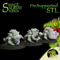 Toadadon Hatchlings by savage surian studios 32mm lizardman prox