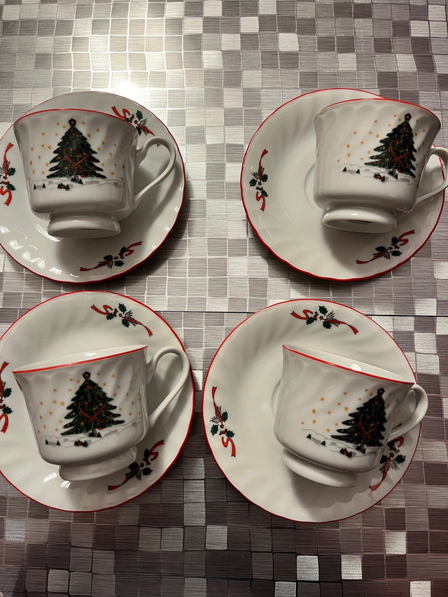Kopin Set of 4 Cups and Saucers (Read description) in Arts & Collectibles in Oshawa / Durham Region - Image 2