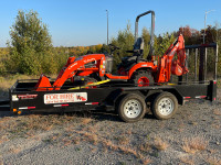 Compact backhoe and operator for hire