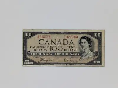 $100 1954 Devil's Face VG Banknote, View more