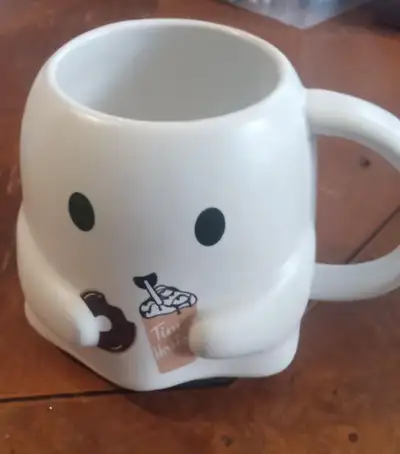 Tim Hortons 2024 Glow In The Dark Halloween Ghost Coffee Tea Mug, View more