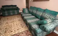 90” Pull-Out Queen SofaBed and 69” LoveSeat,Terrell Forest Green