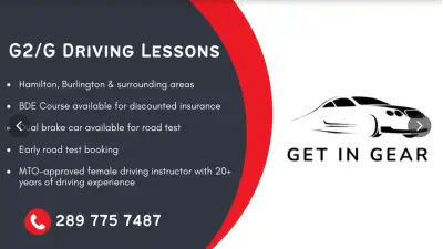 G2/G lessons in Hamilton & Burlington areas with reasonable prices. I am a MTO approved experienced...