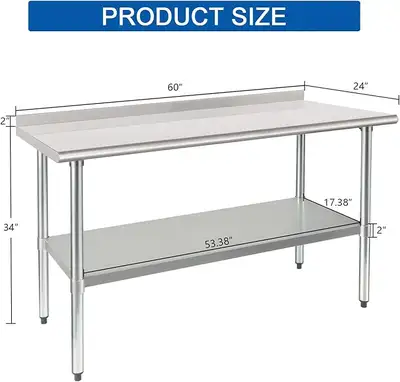 Stainless Steel Prep Table 24×60 With Undershelf, View more