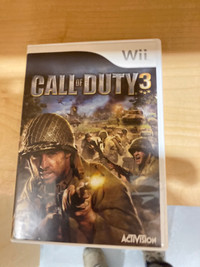 Wii game call of duty 3