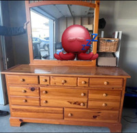 Can deliver real wood dresser with mirror