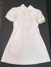 Women’s White Short-Sleeve Uniform Dress Size 8 (Small)