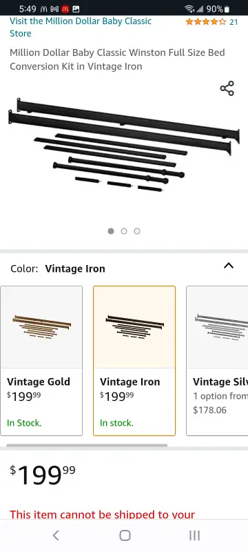 Winston Million Dollar Baby full size conversion kit. New in box, View more