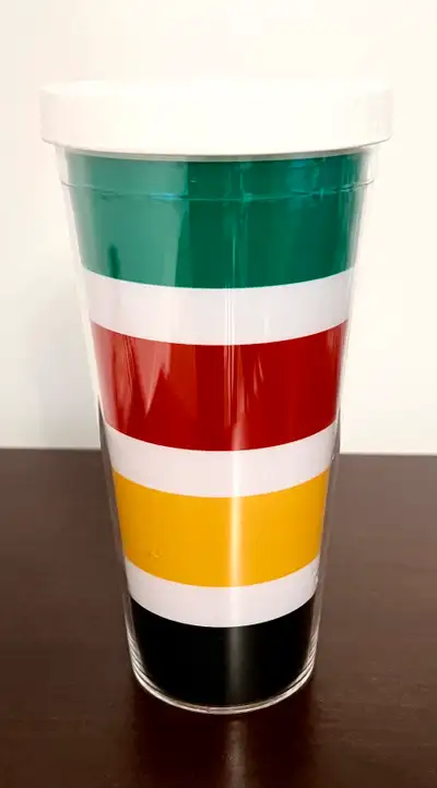 HUDSON’S BAY COMPANY - HBC STRIPES PLASTIC TUMBLER CUP - NEW!!, View more