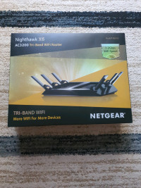 NETGEAR Nighthawk X6 AC3200 Tri-Band WiFi Router R8000-100NAS