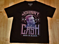 NEW JOHNNY CASH MAN IN BLACK T-SHIRT, COUNTRY AND WESTERN MUSIC