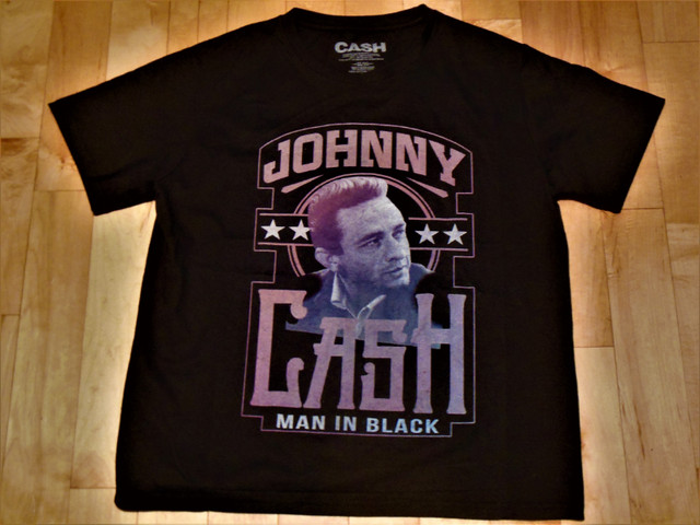 NEW JOHNNY CASH MAN IN BLACK T-SHIRT, COUNTRY AND WESTERN MUSIC in Men's in Stratford