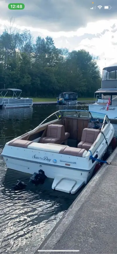 Seas Day serville This is a fun and fast boat Has a flush able toilet It needs a cuppler For the mot...
