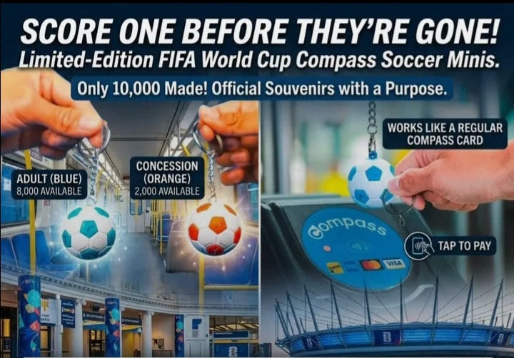 FIFA World Cup Dollar and Translink Compass ball key chain minis | Arts ...