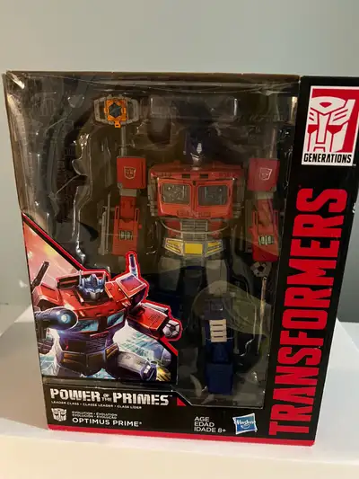 I am selling a brand new, in-box Transformers Power of the Primes Optimus Prime Leader Class figure,...