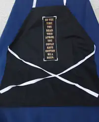 "By the Time you Read this apron" adjustable novelty full apron