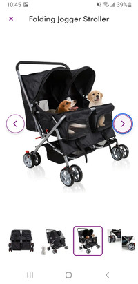 BRAND NEW - 2 Pet Folding Jogger Stroller (BLACK)