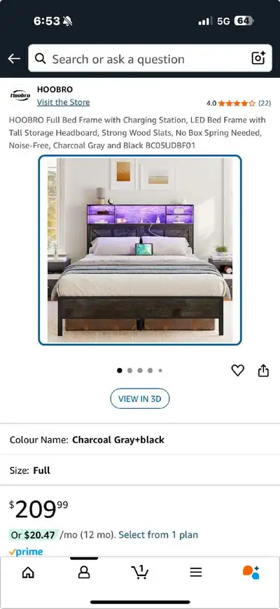 LED double bed (comes with remote), 10 inch memory foam mattress, and mattress cover. All for $300....