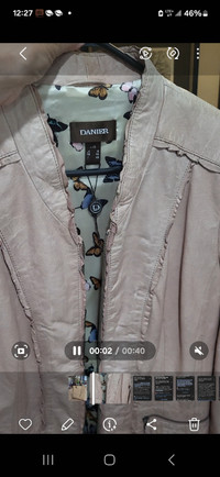 M=L Dnier Leather Brand New Ladies lined jacket 85.00