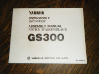 Yamaha GS300  Snowmobiles  Assembly Manual 898-28198-70