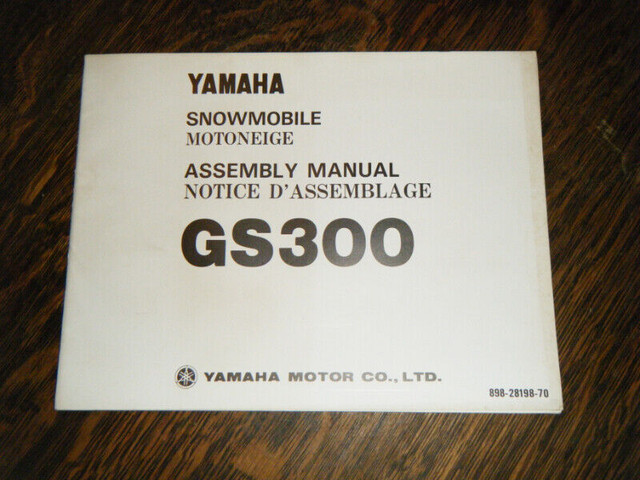 Yamaha GS300  Snowmobiles  Assembly Manual 898-28198-70 in Other in Oakville / Halton Region