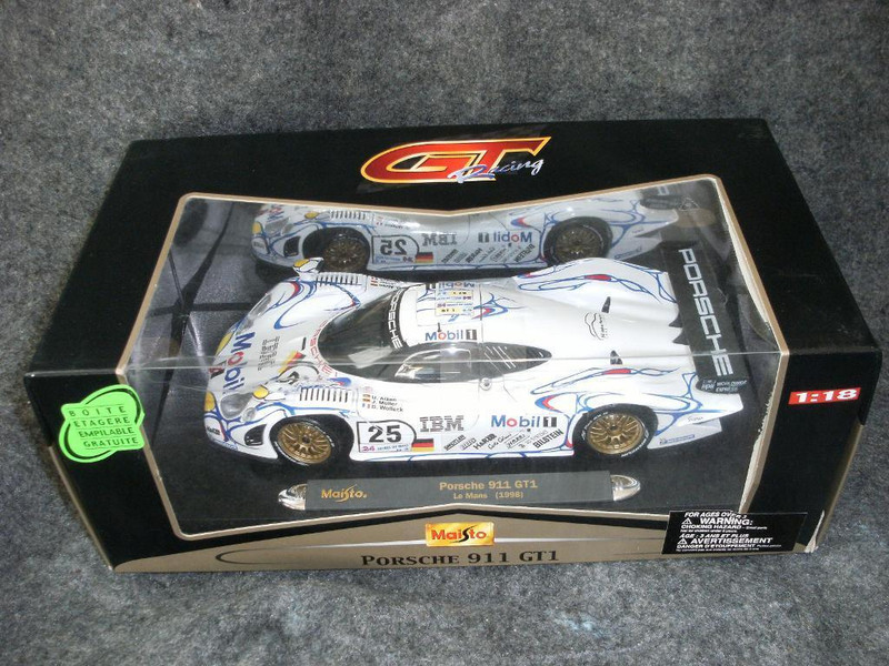 Porsche 911 GT1 Le Mans 1998 25 1 18 Scale Maisto GT Racing