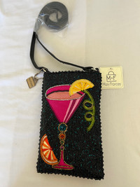 Brand-new Mary Frances “Take a Sip” Crossbody Phone Bag ($100)