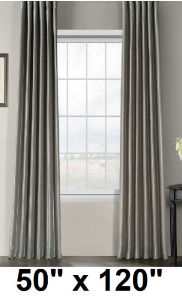 Grey Textured Vintage Silk Curtain (1 Panel) - NEW in Home Décor & Accents in Markham / York Region