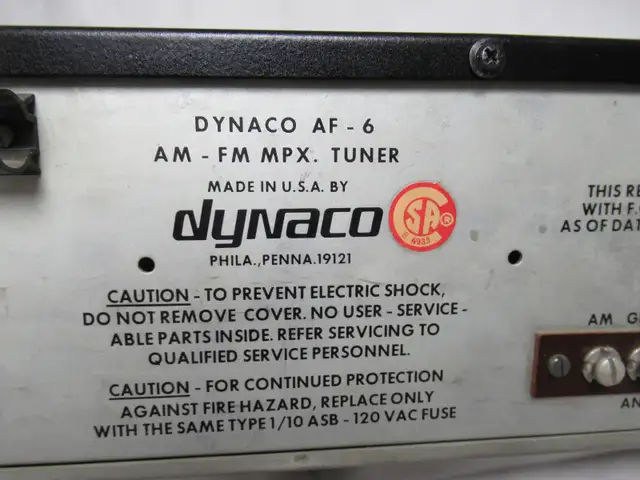 DYNACO    AM/FM TUNER in Stereo Systems & Home Theatre in City of Toronto - Image 9