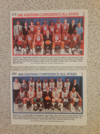 DEUX CARTES DE BASKETBALL VINTAGES DE NBA HOOPS 1991-92