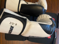 Kids boxing gloves and shin pads