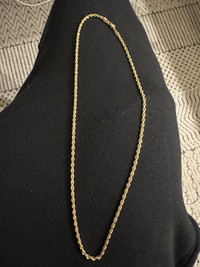 14kt gold solid rope chain 20”