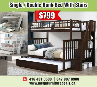 Bunk Bed - Kids Bedroom Set - Single Over Double Bunk Bed $299, View more