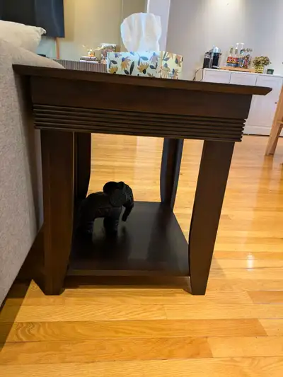 Matching side table and coffee table set. Good condition.