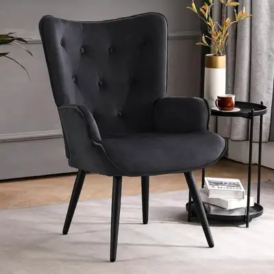 Velvet Accent Chair – Like New, View more