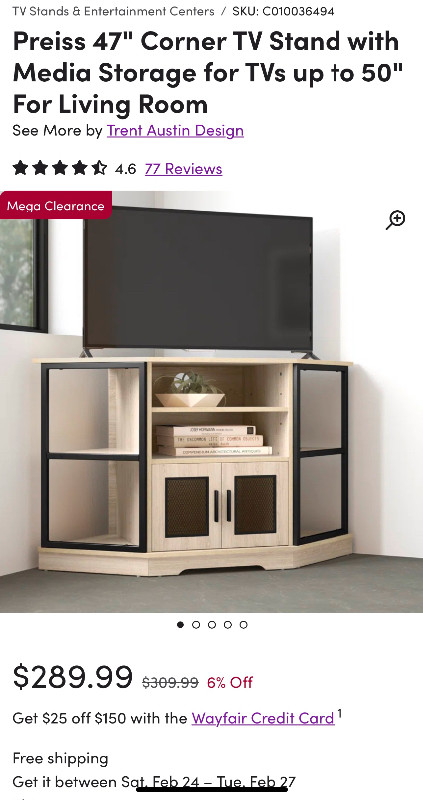 Corner TV stand in TV Tables & Entertainment Units in Ottawa