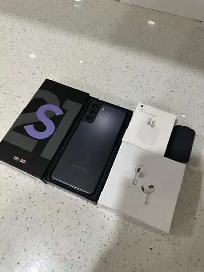 Samsung S21 128GB **Earbuds/Charger Set/Delivery**, View more