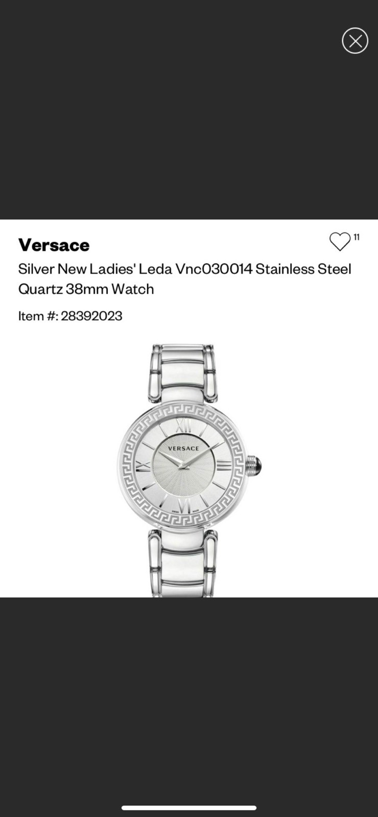 Authentic versace silver for sale  