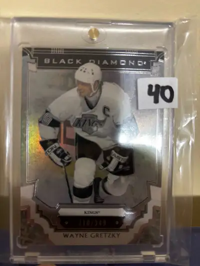 Up for grabs is a Wayne Gretzky 2023-24 Black Diamond Hockey Card, a true gem for any hockey memorab...