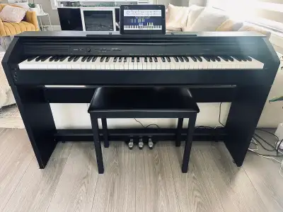 High-End Casio Privia, authentic 88 weighted keys digital piano, View more