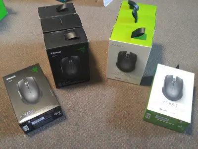 These Razer Atheris Ambidextrous Wireless Mouse Packets feature a 7200 DPI Optical Sensor, 350 Hr Ba...