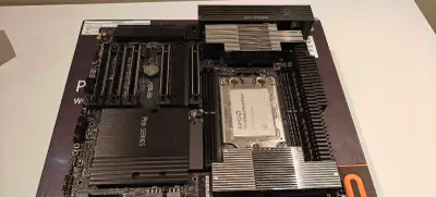 Asus Pro WS TRX50-SAGE WIFI and Threadripper 7960x combo, View more