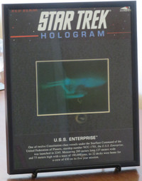 1991 Red Beam STAR TREK Hologram U.S.S. Enterprise NCC-1701