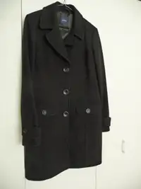 Classic Style Black Wool Coat Size XS - S