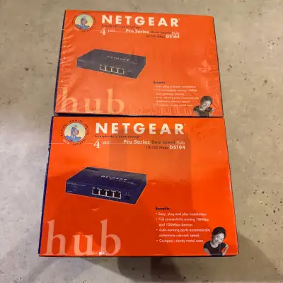 NEW Netgear DS104 4-Port 10/100Mbps Pro Series Hub, View more